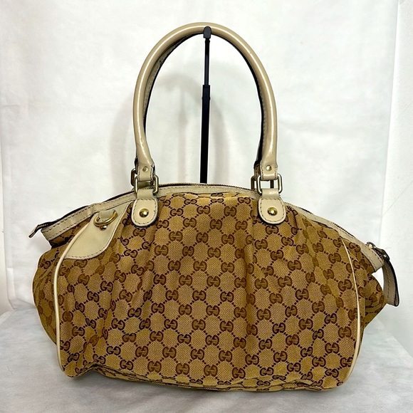 Gucci GG Monogram Canvas Sukey Satchel - Picture 3 of 12